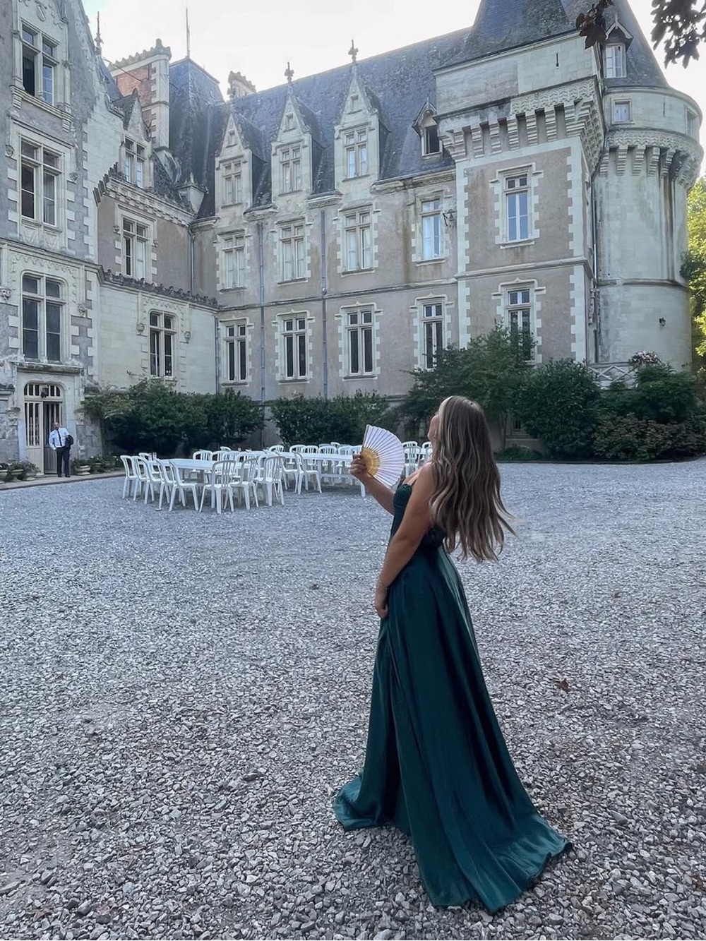 Corset high slit pockets gown size 5/6